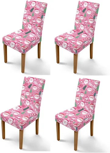 Miniatura 34 de HUGS IDEA Yellow Floral Chair Covers for Dining Room Set of 2 Flowers Kitchen Chair Covers Washable Dining Chairs Slipcovers Cubre Sillas