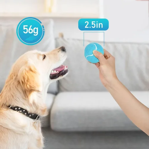 Miniatura 2 de Prime Pets Pelotas de tenis para perros, paquete de 6 unidades de 2.5 pulgadas, juguetes duraderos para perros, para entrenamiento, buscar y jugar