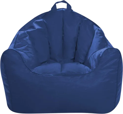 Miniatura 90 de Posh Beanbags - Sillón puff grande, 38 pulgadas, color azul rey sólido Nylon suave - Azul real