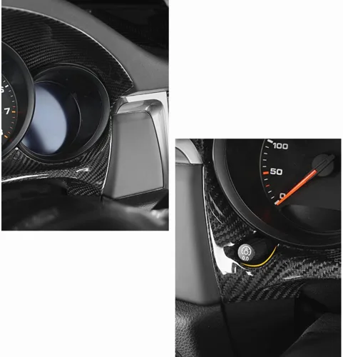 Miniatura 6 de Para 2015 2016 2017-2023 Porsche Macan Fibra de Carbono Panel de Instrumentos Cubierta Trim