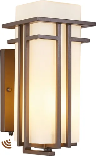 Miniatura 12 de Luz de Porche Exterior Montada en Pared Farol de Pared Impermeable Luminaria Exterior para Entradas, Patios, Garaje, Porche Delantero, Marco de Negro
