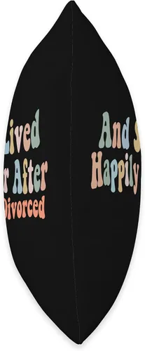 Miniatura 2 de And She Lived Happily Ever After Divorced Groovy - Almohada divertida, 16 x 16 pulgadas, multicolor