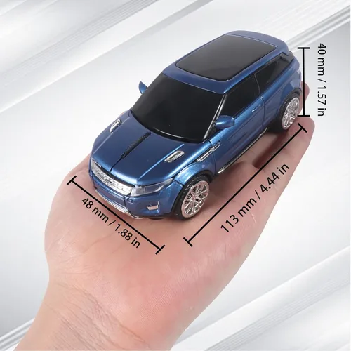 Miniatura 6 de elec Space Ratón inalámbrico con forma de coche para computadora, para PC portátil (azul)