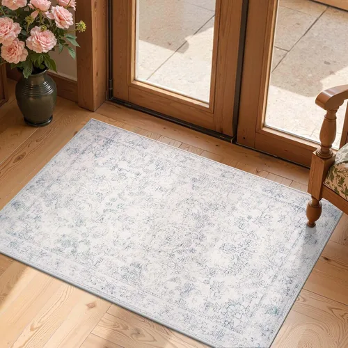 Miniatura 103 de jinchan Lima - Alfombra de pasillo lavable de 2 x 6 pies, antideslizante, de pelo corto, suave, ultrafina, alfombra envejecida para casa de campo