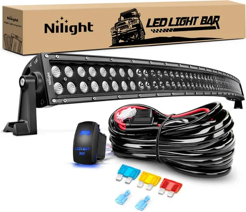Miniatura 13 de Nilight Barra de luz LED de 22 pulgadas, 120 W, combo de luces de conducción de 12 V, interruptor basculante de 5 pines, kit de arnés de cableado
