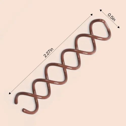Miniatura 7 de Kitsch Horquillas en espiral para niñas y mujeres, para hacer moños, puntas redondeadas, resistentes a las astillas, horquillas para el cabello