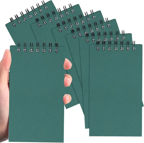 Miniatura 13 de Tenceur 100 piezas de cuadernos de bolsillo pequeños a granel, 3 x 5 pulgadas, cuadernos de notas en espiral mini con tapa superior, cuadernos