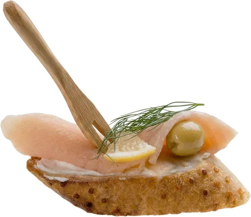 Miniatura 8 de Restaurantware Tenedores desechables de bambú de 3.5 pulgadas, 100 tenedores de bambú negro, tenedores de bambú sostenibles y duraderos para picnic
