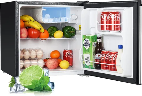 Miniatura 2 de Upstreman - Mini refrigerador de 1.7 pies cúbicos con congelador, esenciales para dormitorio, termostato ajustable, ahorro de energía, bajo nivel