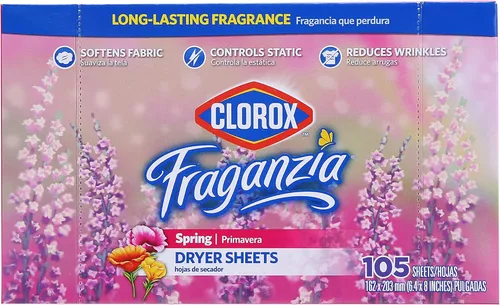 Miniatura 20 de Clorox Fraganzia - Hojas de secadora suavizantes de tela, reductoras de arrugas y antiestáticas, para ropa con gran olor, suaviza telas, aroma Océano
