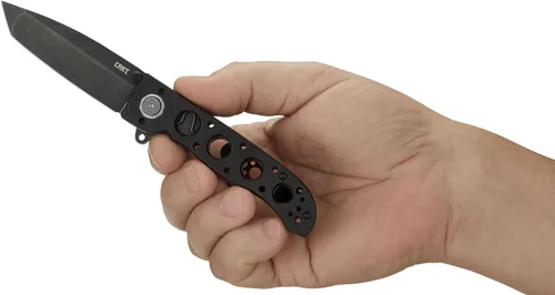 Miniatura 5 de CRKT Cuchillo plegable M16-02DB con cerradura de cerrojo: hoja de borde liso D2, mango de aluminio, clip de bolsillo reversible, M16-02DB