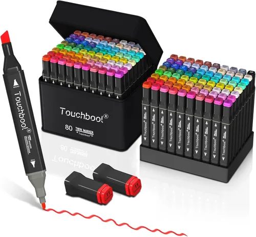 Marcadores de alcohol de 80 colores, rotulador artístico de doble punta, marcadores permanentes de fieltro de alcohol de serie clásica, bocetos de
