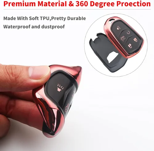 Miniatura 4 de Funda para llavero Cadillac, compatible con Cadillac CTS, SRX, XT5, ATS 15-19