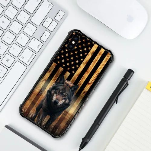 Miniatura 137 de DAIZAG Compatible con iPhone 13 Pro Max, Funda de TPU Protectora Anti-Arañazos Todo En Uno, Fundas para Hombre Mujer - Motivo de Madera Americana