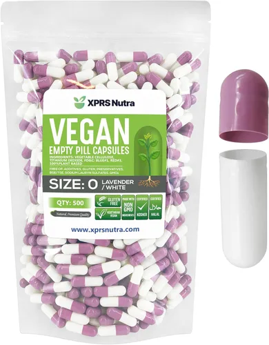Miniatura 19 de XPRS Nutra Cápsulas vacías de tamaño 0 – 100 cápsulas veganas vacías transparentes – Píldora vegetariana – Llenado de cápsulas vegetales