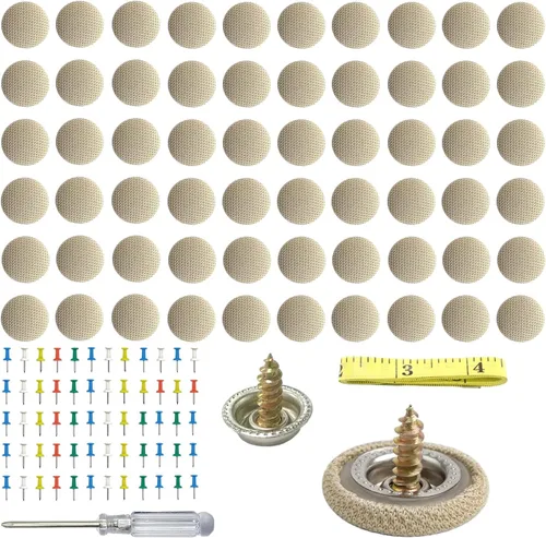 Miniatura 8 de Dickno 60 piezas de kit de reparación para techo de coche, remaches de presión para techo de coche con herramienta de instalación, hebilla