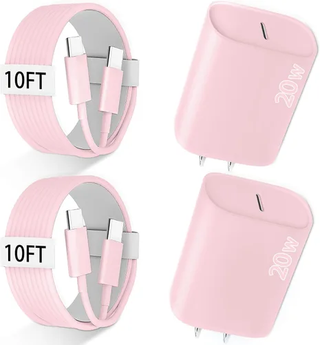 Miniatura 9 de Cargador para iPhone 17, 16, 15 Pro Max, cable largo USB C de carga rápida de 10 pies para Apple iPhone Block, con cargadores PD iPhone 17 de 20 W