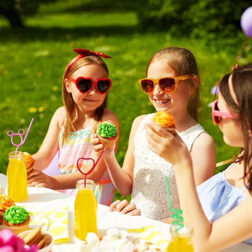 Miniatura 6 de 24 piezas de pajitas locas y divertidas para niños, pajitas reutilizables de plástico con bucle espiral para actividades en el aula, regalo