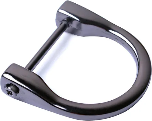 Miniatura 6 de Bobeey 8 anillos en D de 3/4 pulgadas en forma de U con grillete en forma de herradura en forma de D, accesorios de repuesto para monedero, llavero
