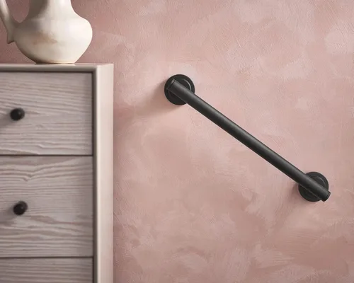 Miniatura 2 de Moen Barra de Agarre de Baño de 18 Pulgadas de Acero Inoxidable Moderna para Discapacitados o Ancianos, YG0718BL Mate negro