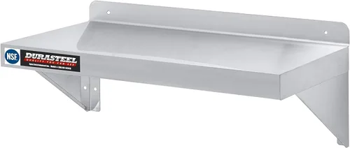 Miniatura 25 de DuraSteel Estante de acero inoxidable para montaje en pared, 24 pulgadas de ancho x 14 pulgadas de profundidad, grado comercial, certificado NSF