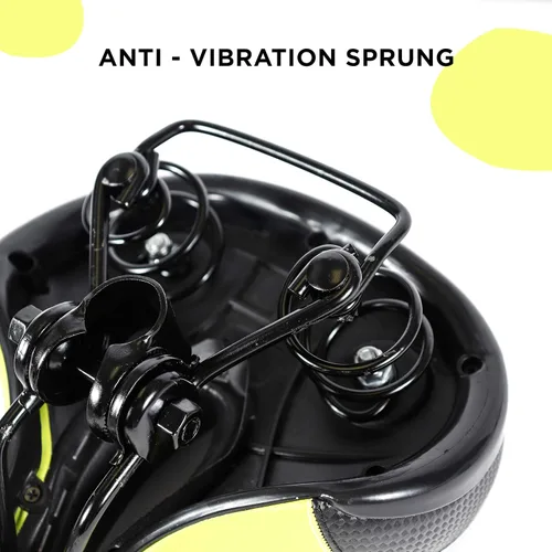 Miniatura 5 de EBIKELING Asiento de bicicleta de doble absorción de golpes, suave y cómodo, acolchado para hombres y mujeres, cómodo, espuma viscoelástica, ajuste