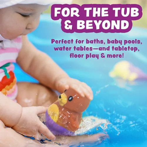 Miniatura 8 de Tub Works® Tub Bobbers™ Bob, Wobble & Float - Juguetes de baño verticales para niños pequeños, paquete de 6 Acción única de tambaleo Juguetes