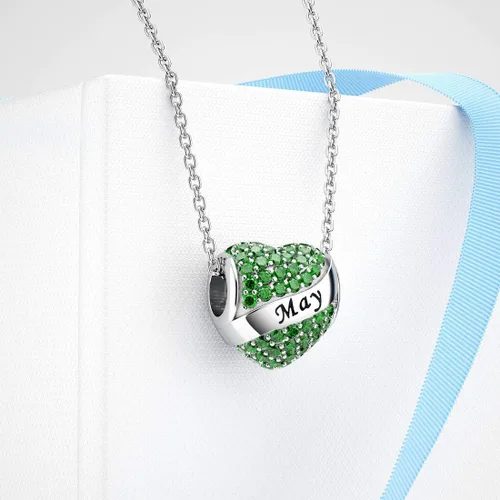 Miniatura 4 de Abalorio Dalaran de plata de ley 925 con forma de corazón, para brazalete, feliz cumpleaños, para mujer