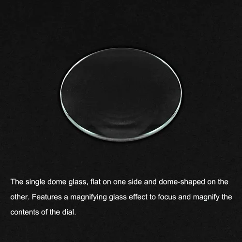Miniatura 3 de uxcell Paquete de 8 lentes de cristal de 1.260 in de diámetro para reloj, cúpula única, redonda, 0.059 in de grosor de borde para reparación