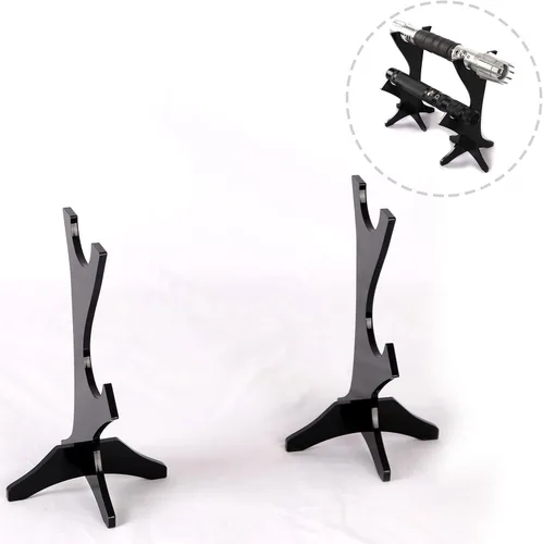 Miniatura 2 de Soporte de acrílico para sable de luz perfecto para sable de luz Jedi, soporte de sable de luz resistente, soporte de sable de luz de dos niveles