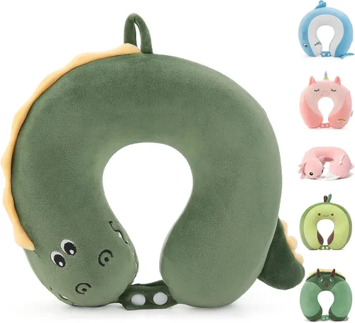 Miniatura 13 de Niuniu Daddy Almohada de viaje para niños, para avión, automóvil, reclinable, soporte para la barbilla del cuello para descansar, evita que