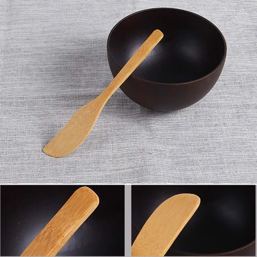 Miniatura 3 de Cuchillo de mantequilla de madera natural, espátula, herramienta de cocina de bambú, panadería, pastel, mermelada, mantequilla esparcidora