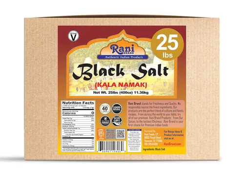 Miniatura 6 de Rani - Sal negra en polvo (Kala Namak) mineral 11.36kg (400oz / 25lbs) Caja a granel ~ Sin refinar, pura y natural Vegano Apto para gluten Sin