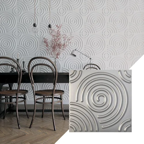Miniatura 24 de Ekena Millwork WP20X20SPWH 19 5/8 pulgadas de ancho x 19 5/8 pulgadas de alto en espiral EnduraWall decorativo 3D Panel de pared cubre 2.67 pies