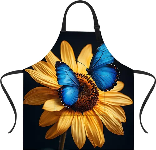 Miniatura 9 de Delantal divertido con 2 bolsillos para hombres y mujeres, barbacoa, parrilla, delantales con babero ajustable, regalos, cocina, cocina de la cocina