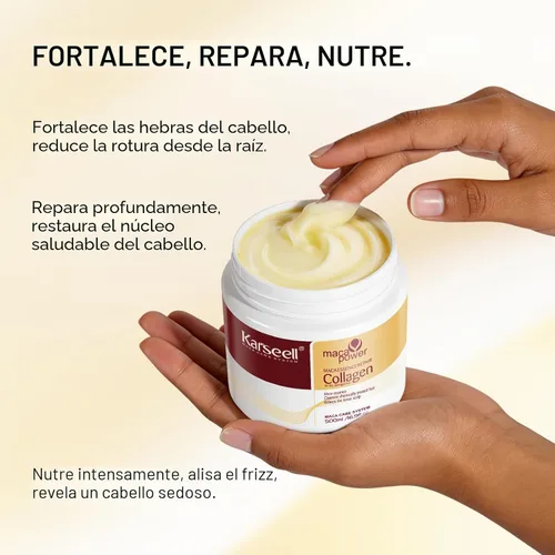 Miniatura 5 de Karseell Tratamiento capilar con colágeno, reparación profunda, acondicionador, aceite de argán, colágeno para el cabello, esencia para cabello seco