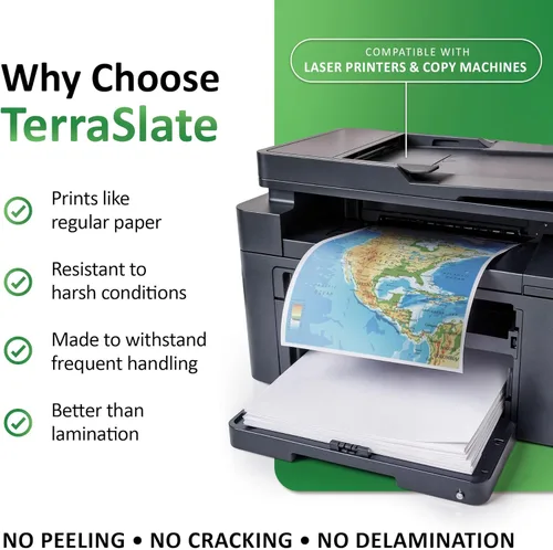 Miniatura 4 de TerraSlate Papel para impresora impermeable y a prueba de rasgaduras, 10 milésimas de pulgada de diámetro, A4 8.268 x 11.693 in, papel blanco