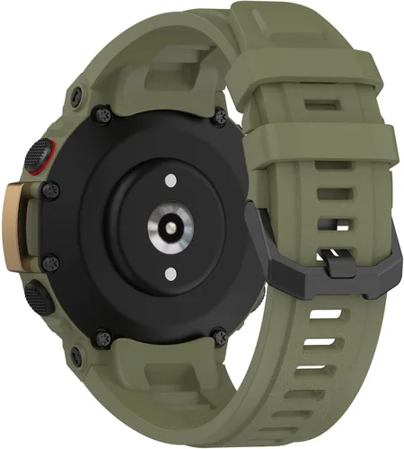 Miniatura 3 de TenCloud Paquete de 3 correas deportivas de silicona suave compatibles con Amazfit T-Rex 2 Smart Watch para hombre Negro+Nave+Verde