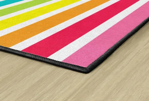 Miniatura 4 de Flagship Carpets Hello Sunshine - Alfombra de área para aula, diseño de rayas de arco iris brillante, para aprendizaje en interiores o dormitorio