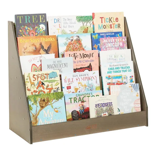 Miniatura 10 de ECR4Kids Expositor de libros de una sola cara, estantería para aula, color gris lavado