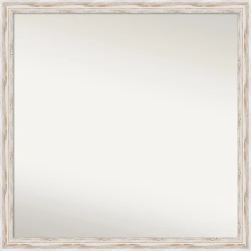 Miniatura 67 de Amanti Art Espejo de baño blanco para sobre el fregadero, 30 x 35 pulgadas, espejo de tocador rectangular estrecho de Eva de oro blanco, marco