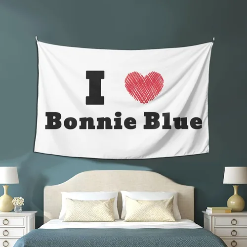 Miniatura 4 de LIFANGMI I Love Bonnie Blue Tapestry Wall Hanging 60x40 Inch Bedroom Living Room Dormitory Home Decoration Wall Tapestry