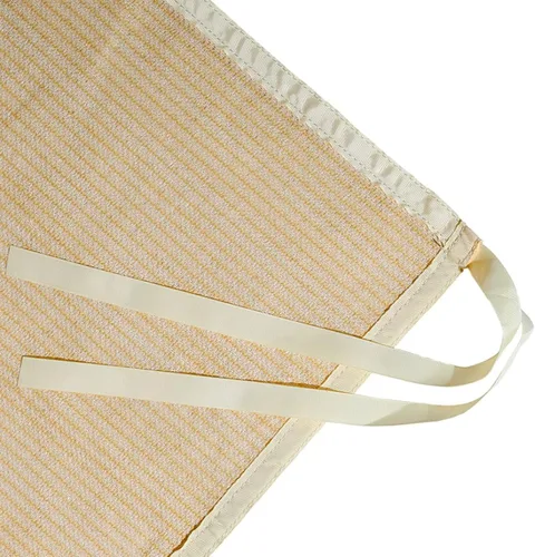 Shatex Panel de Sombra 3,7 x 3,7 m Bloquea 90% con Cinta Lista para Amarrar para Pérgola, Gazebo, Porch, Color Trigo