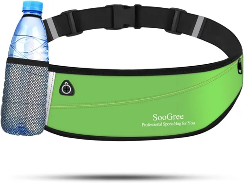 Miniatura 19 de SooGree Riñonera para correr para hombres y mujeres, ligera, impermeable, bolsa para correr, bolsa de almacenamiento reflectante nocturna
