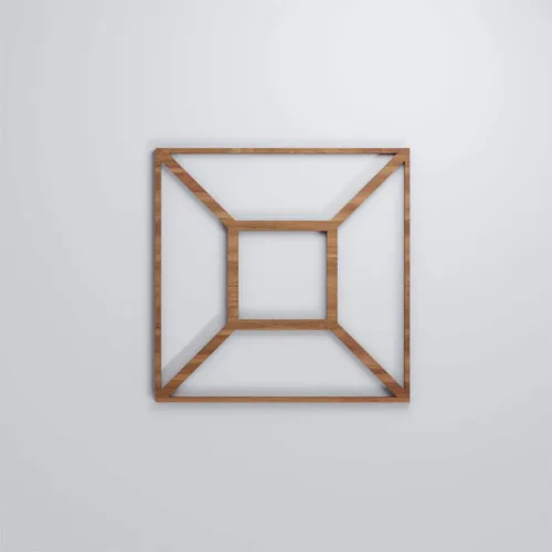 Miniatura 5 de 7 3/8"W X 7 3/8"H Extra Pequeño Marion Decorativo Madera Calado Paneles De Pared, Nogal