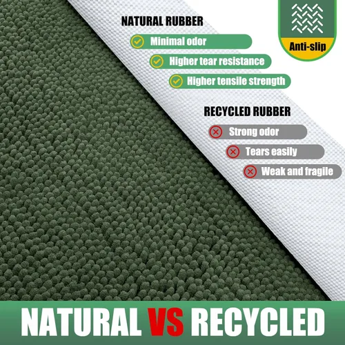 Miniatura 5 de IM HOME Felpudo absorbente de chenilla para exterior de 36" x 24", tapetes para puertas lavables y fangosos para perros, tapete antideslizante