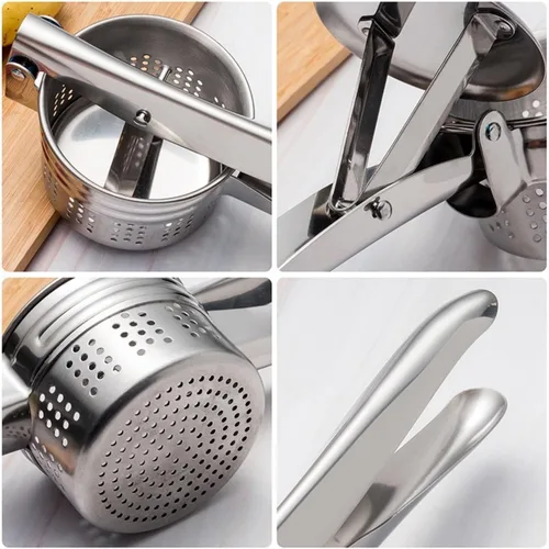 Miniatura 3 de Exprimidor de limón de acero inoxidable, exprimidor manual de cítricos, valor por dinero, cómodo agarre ergonómico para extracción eficiente de jugo