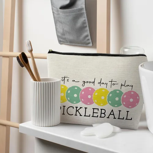 Miniatura 4 de Regalos de Pickleball para Mujeres RYYCDOI, Bolsa de Maquillaje de Pickleball Estuche Cosmético, Accesorios de Pickleball para Mujeres