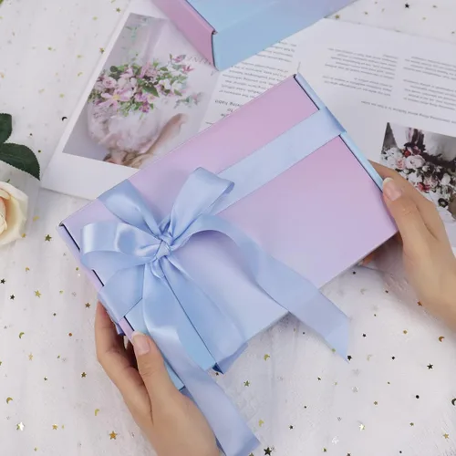 Miniatura 7 de Paquete de 30 cajas de embalaje de cartón corrugado de 9 x 6 x 2 pulgadas, cajas de envío moradas para pequeñas empresas, cajas de regalo de cartón