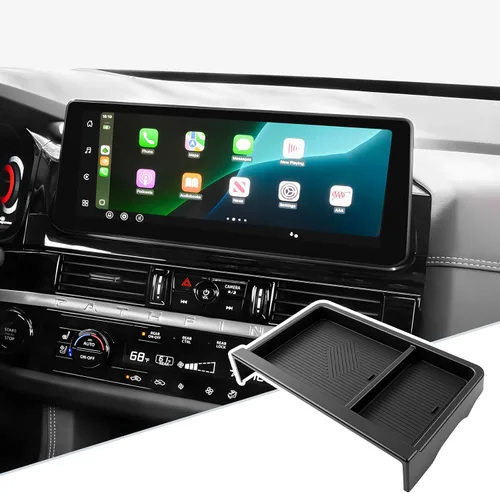 Miniatura 13 de SKTU para 2022 2023 Chevrolet Bolt EUV EV Organizador de consola central inserto de ABS negro, bandeja de materiales, reposabrazos, caja de 2022